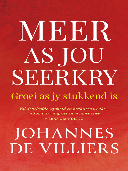 Title details for Meer as jou seerkry by Johannes Bertus de Villiers - Wait list